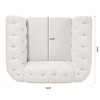 Kumasinova 84.65" Chesterfield Sofa with Rolled Arm, Modern PU Leather 3 Seater Sofa Couch, Upholstered Vintage Couch for Living Room - 4 of 4