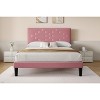 Coucheta Upholstered Platform Bed with Storage, Button Tufted Headboard & Wooden Slats, No Box Spring Needed - 4 of 4