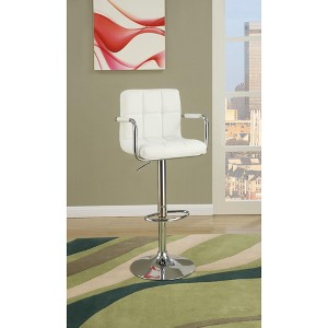 PAGED Contemporary Bar Stools Set of 2, Adjustable Swivel Kitchen Island Stools with Short Back Rounded Seat, Kitchen Chairs for Home Pub - 1 of 4