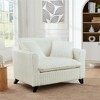 XINGHANZHENXUAN Corduroy Tufted Lazy Sofa with Ergonomic Backrest & Soft Seat, Easy Assembly Accent Chair for Living Room & Bedroom - 4 of 4