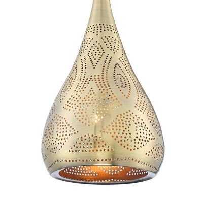 Antique Brass Moroccan Mini Pendant Light