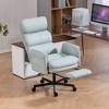 DYHOME PU Leather Cross-legged Office Chair with Flip-up Arms and Headrest, High-Back Ergonomic Executive Chair with Footrest and Side Pockets - 3 of 4
