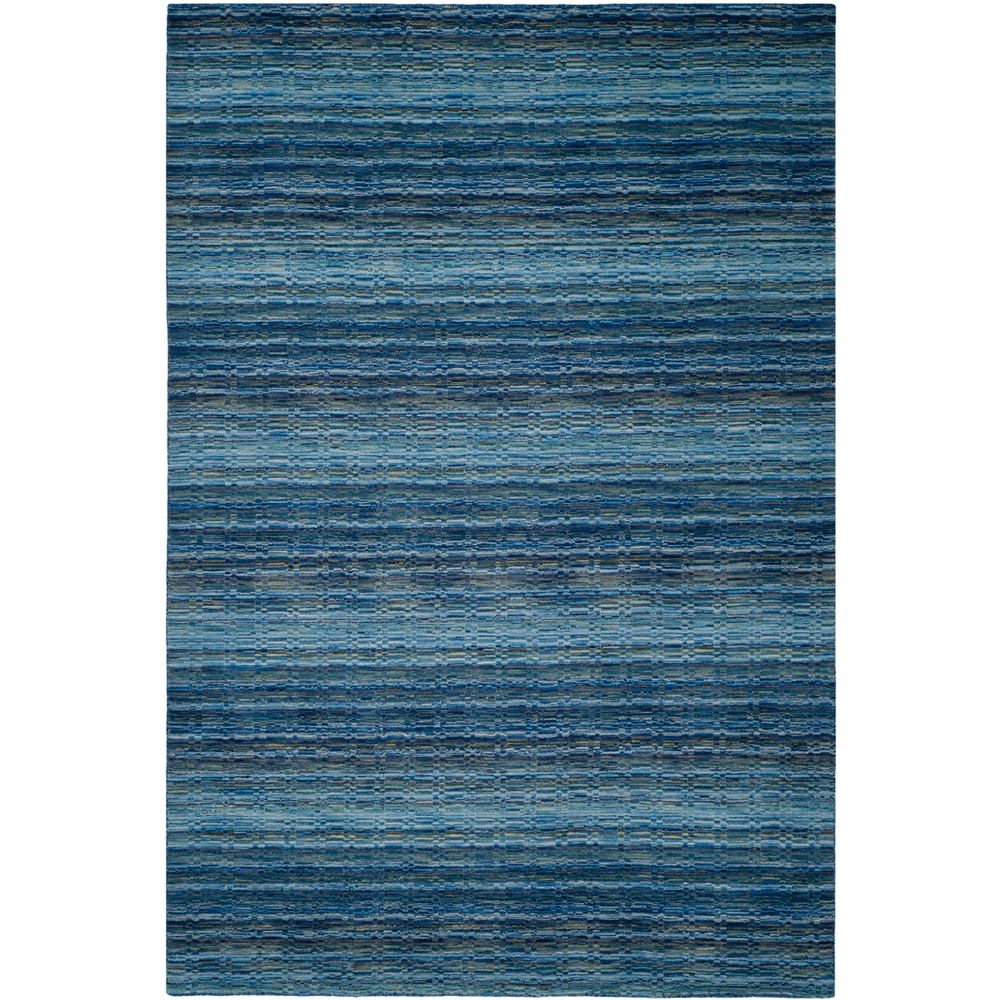 5'x8' Stripe Loomed Area Rug Blue - Safavieh