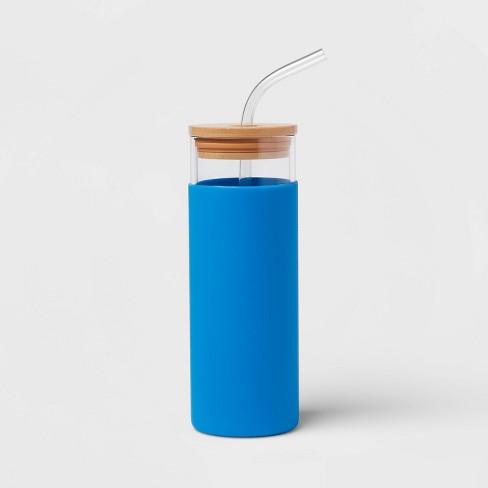 16.9oz Glass Tumbler with Silicone Sleeve and Bamboo Lid and Straw - Opalhouse™ - image 1 of 3