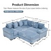 U-Shaped Oversized Sofa with Chaise and Ottoman, Modular Sectional Sofa with Armrests, Upholstered Sofa with Corduroy Cushion-Cuddlewood - 4 of 4