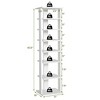 Tangkula 7-Tier Wooden Shoe Rack Narrow Vertical Shoe Stand Storage Display Shelf White - 4 of 4