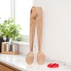 Unique Bargains Food Tongs Round Head Rose Design Dishwasher Safe 304 Stainless Steel 1Pc - 2 of 3