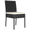 vidaXL Patio Dining Chairs 2 pcs Poly Rattan Black - 2 of 4