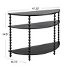 3-Tier Curved Accent Table with Beveled Shelves and Doweled Legs - 2 of 4