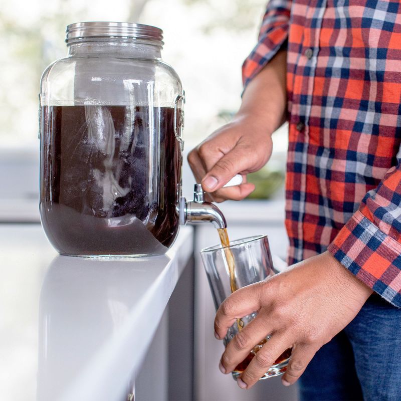 Willow & Everett Cold Brew Maker - Glass Pitcher with Filter - Iced Coffee or Tea Carafe, 3 of 7