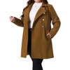 Agnes Orinda Women's Plus Size Winter Fashion Double Breasted with Pockets Warm Pea Coats - 2 of 4