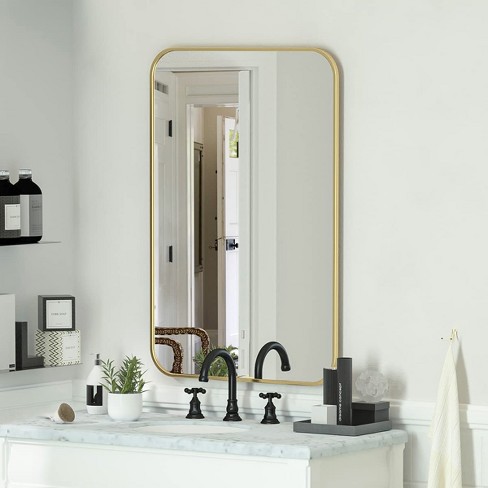 Round Wall Mirror with Hooks - Threshold