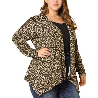Agnes Orinda Women's Plus Size Asymmetric Open Front Fashion Cardigans