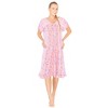 JEFFRICO Womens Nightgowns Short Sleeve Sleepwear Soft Pajama Dress Nightshirts - 2 of 4