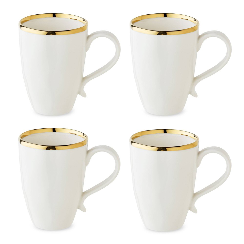 Photos - Glass Certified International  18oz Mugs Regency Gold (Set of 4)