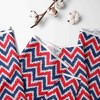 Bacati - Chevron Ikat Navy Red 100 percent Cotton Universal Baby US Standard Crib or Toddler Bed Fitted Sheet - 2 of 4