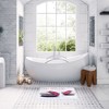 Evideco French Home Goods Bathroom Rug Memory Foam Mat Zen Attitude Print Pink 36"L x 24"W - 2 of 4