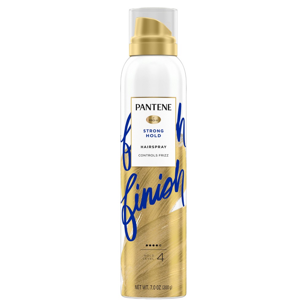 Pantene Level 4 Strong Hold Anti-Humidity Hair Spray for Frizz Control - 7oz