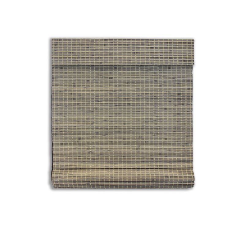 Cordless Driftwood Gray Bamboo Roman Shade 30" x 64"