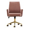 PAGED Swivel Office Chair Height Adjustable Gaming Chair with Golden Base & Soft Cushion for Living Room, Home Office - 4 of 4