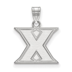 Black Bow Jewelry 14k White Gold Xavier Musketeers NCAA Small Pendant - 1 of 3