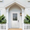 Lirago Fiberglass Front Doors 36  inch  x 80  inch  White with Brickmould 6 9/16 inch  Vinyl Frame 9 Lite Low E Glass Left Hand Inswing - 2 of 4