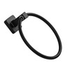 PiccoCasa Towel Ring Wall Mounted Holder Waterproof 5.5" Ring Matte Zinc-alloy Shower Caddies 6.1"x2.4"x6.7" Black 1 Pc - 3 of 4