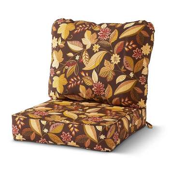 Sunbrella 2pc Outdoor Deep Seat Pillow And Cushion Set Rust Orange : Target