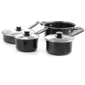 Chery Life 7-Piece Carbon Steel Cookware Set with Glass Lids - 1 of 4
