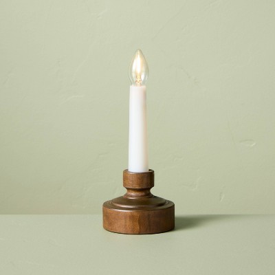 7.35"x3" Wood Christmas Window Flameless Candle - Hearth & Hand™ with Magnolia