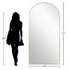 71"Hx31"W Large Arch Mirror Full Length,Arched Mirror Oversize Rectangle With Arch-Crowned Top With Aluminum Frame Leaning Floor Mirrors-The Pop Home - 2 of 4