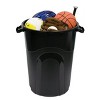 Racxily 32 Gallon Injection Molded Trash Can - Black - 4 of 4
