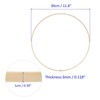 Unique Bargains Wooden Bamboo Floral DIY Craft Wreath Rings 12 Inch 2 Pcs - 3 of 4