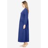 Only Necessities Women's Plus Size Long Snap-Front Knit Lounger - 4 of 4