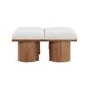 Meridian Furniture,Pavilion Cream Boucle Fabric Bench - 2 of 4