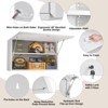 ZACHVO 20 Inch High White Lockable Metal Garage Wall Cabinet with Adjustable Shelf and Flip-Up Door for Workshop, Basement, and Home - 4 of 4