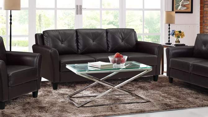 Helena Faux Leather Sofa Java Brown - Lifestyle Solutions, 2 of 9, play video