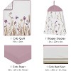 Sweet Jojo Designs Girl Baby Crib Bedding Set - Watercolor Floral Garden Purple and Taupe 4pc - 2 of 4