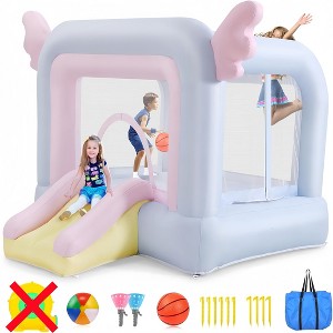 HOMDOX 106 x 85 x 80" Inflatable Bounce House for Kids with Air Blower, Portable Dreamy White 3-in-1 Bouncy Castle for Indoor/Outdoor Birthday Party - 1 of 4