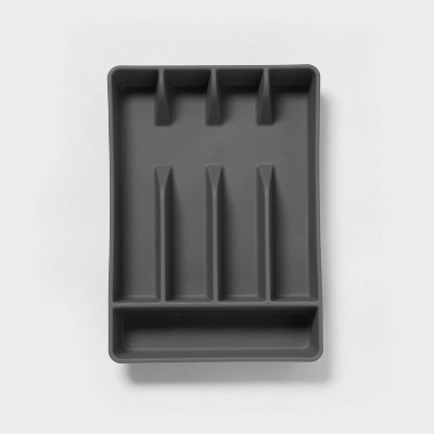 5 Compartment Plastic Plastic Drawer Organizer Gray - Brightroom&#8482;