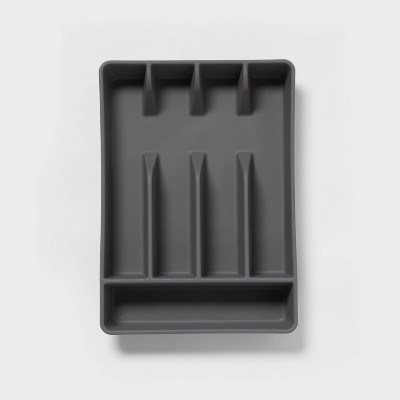 5 Compartment Plastic Plastic Drawer Organizer Gray - Brightroom™