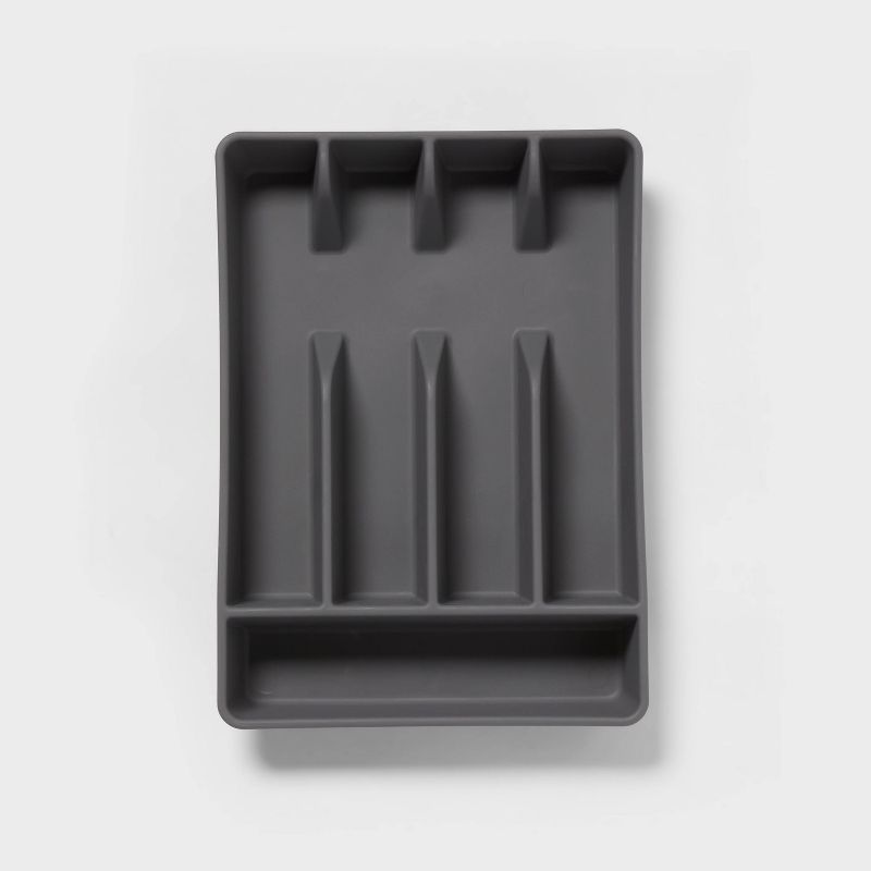 5 Compartment Plastic Plastic Drawer Organizer Gray - Brightroom&#8482;, 3 of 4