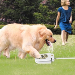 Dog Water Fountain Outdoor Dog Pet Water Dispenser Step-on Activated Sprinkler - 1 of 4
