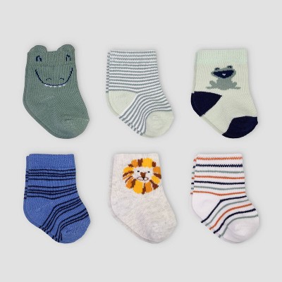 Image of Baby Boys' 6pk Crew Socks - Just One You® made by carter's 0-3M