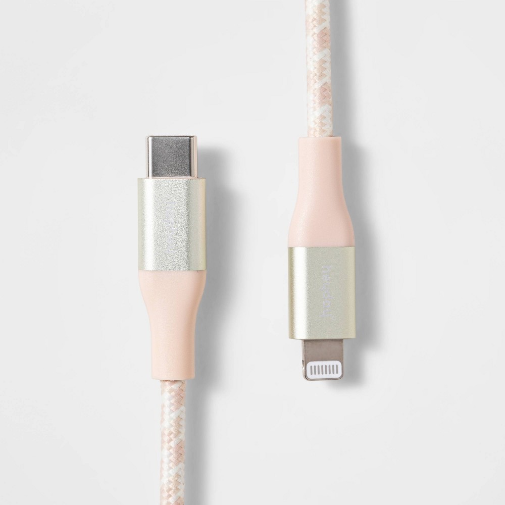 4' Lightning to USB-C Braided Cable - heyday Pastel Pink/Green