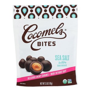 Cocomels - Carmel Bite - Organic - Sea Salt - Case of 6 - 3.5 oz - 1 of 3