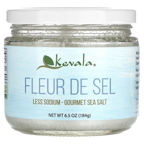 Kevala Fleur De Sel, Less Sodium, Gourmet Sea Salt, 6.5 Oz (184 G) : Target