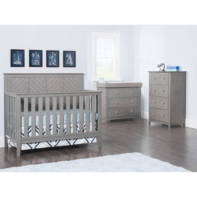 Child Craft Changing Table Topper - Lunar Gray, 5 of 6