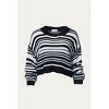 Women's CROPPED STRIPED KNIT SWEATER - ESLEY COLLECTION - 2 of 2