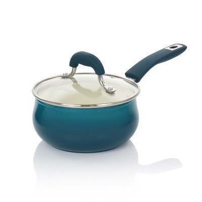 Teal 8-Piece Nonstick Aluminum Cookware Set with Ceramic Interior